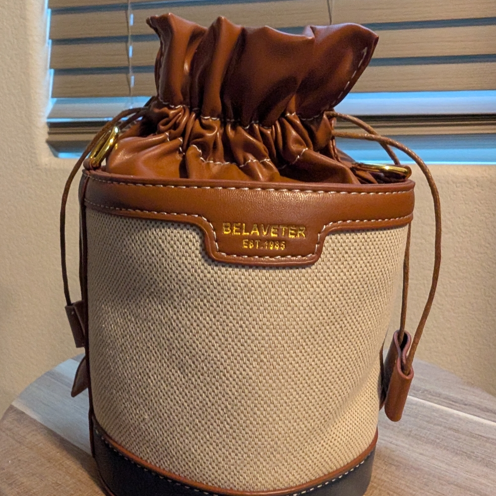 New! Tan and Brown Women's Bucket Bag